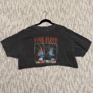 Dirty Cotton Scoundrels Pink Floyd cropped distressed graphic tee